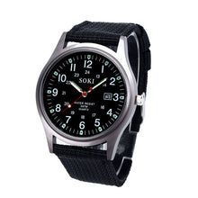 Fashion Sport Outdoor Men's Date Quartz Analog Wrist Watch Military Sports Canvas Strap Unisex Army Style Watch Homme Reloj EF8
