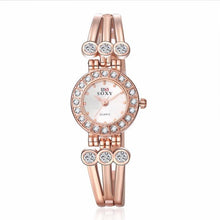 Watch Women Fashion Rose Gold Quartz Watch Luxury Rhinestone Bracelet Watches Hour Clock relojes relogio feminino EF8