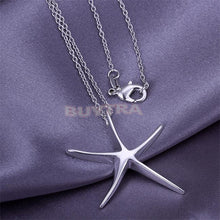 Sea Star Women Pendant Necklace Elegant Brief Silver Plated Starfish Women 18in Jewelry Gifts For Lady EF8
