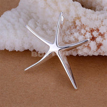 Sea Star Women Pendant Necklace Elegant Brief Silver Plated Starfish Women 18in Jewelry Gifts For Lady EF8