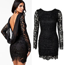 exy Women Lace Backless Clubwear Bodycon Mini Dress EF8