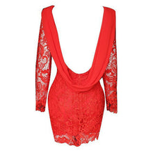 exy Women Lace Backless Clubwear Bodycon Mini Dress EF8
