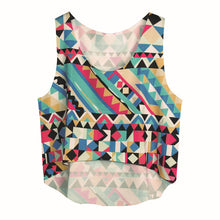 Casual Women Cartoon Crop T-Shirt Emoji Tank Top VBlouse Sleeveless EF8