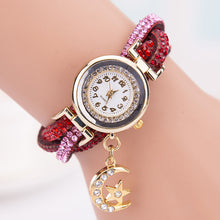 Fashion relogio feminino Women quartz-watch Crystal Band Wave Bracelet Dial Quartz Analog Wrap Wrist Watch EF8
