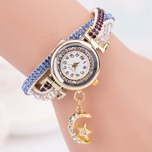 Fashion relogio feminino Women quartz-watch Crystal Band Wave Bracelet Dial Quartz Analog Wrap Wrist Watch EF8