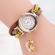 Fashion relogio feminino Women quartz-watch Crystal Band Wave Bracelet Dial Quartz Analog Wrap Wrist Watch EF8