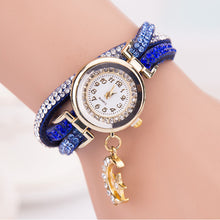 Fashion relogio feminino Women quartz-watch Crystal Band Wave Bracelet Dial Quartz Analog Wrap Wrist Watch EF8