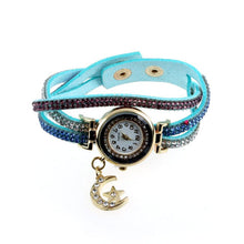 Fashion relogio feminino Women quartz-watch Crystal Band Wave Bracelet Dial Quartz Analog Wrap Wrist Watch EF8