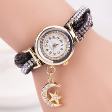 Fashion relogio feminino Women quartz-watch Crystal Band Wave Bracelet Dial Quartz Analog Wrap Wrist Watch EF8