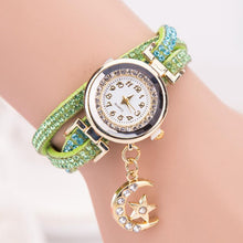 Fashion relogio feminino Women quartz-watch Crystal Band Wave Bracelet Dial Quartz Analog Wrap Wrist Watch EF8