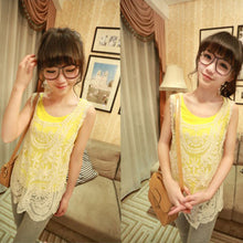 Lace Sleeveless Crochet Knit Vintage Women VTank Top Shirt Sexy EF8