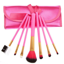 7pc Women Girl Professional Pink Makeup Brush Sets For Powder Eye Shadow Make Up Tools Kit EF8