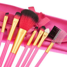 7pc Women Girl Professional Pink Makeup Brush Sets For Powder Eye Shadow Make Up Tools Kit EF8