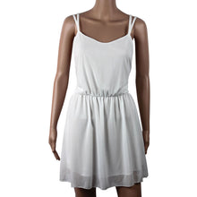 Sexy Backless Cross Sleeveless Women Femme Chiffon Beach Dress Plus Size Mini Dress EF8