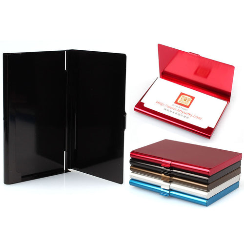 Creative Aluminum Holder Metal Box Cover Credit Business Card Wallet EF8