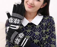 Fashion Women Screen Knit Cotton Warm Gloves EF8