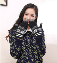 Fashion Women Screen Knit Cotton Warm Gloves EF8