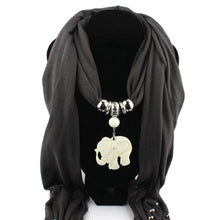 Necklace Scarves Elephants Pendant Jewelry Tassels Scarf Shawl Wrap EF8
