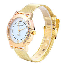 Classic Women's Fashion Numeral Quartz Wrist Watch Dress Watch Gold EF8