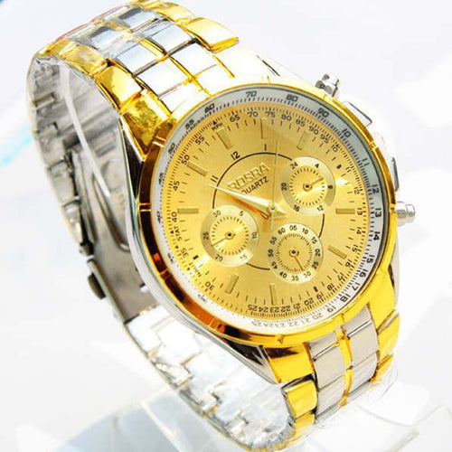 Luxury Men Roman Numerals Watches Metal Analog Quartz Fashion Wrist Watch EF8
