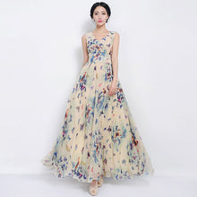 EuropeanSexy Women butterfly Print Long Chiffon Beach Dresses Big size XXXL EF8
