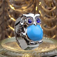 Creative Fashion Retro Owl Finger Watch Clamshell Ring Watch EF8