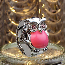 Creative Fashion Retro Owl Finger Watch Clamshell Ring Watch EF8