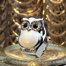 Creative Fashion Retro Owl Finger Watch Clamshell Ring Watch EF8