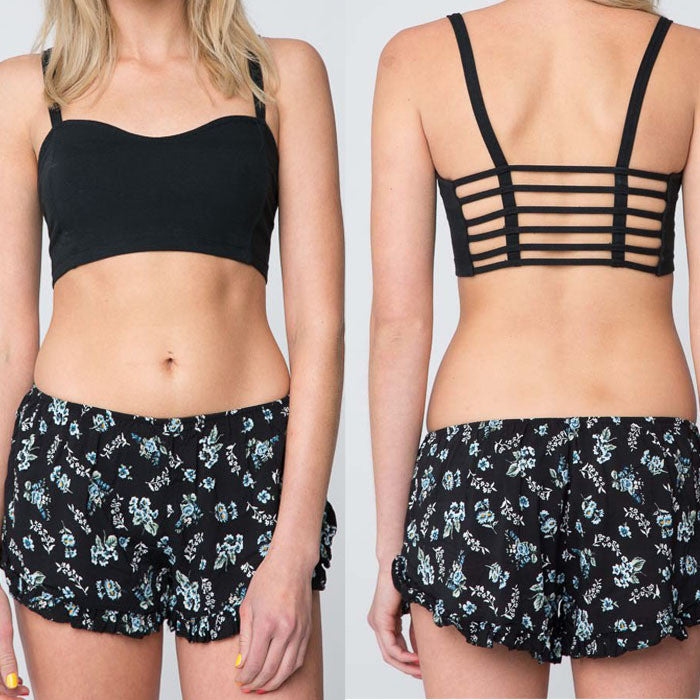 Sexy Crop Tops Women Strap Blouse VCut Out Shirt Beach Tank EF8