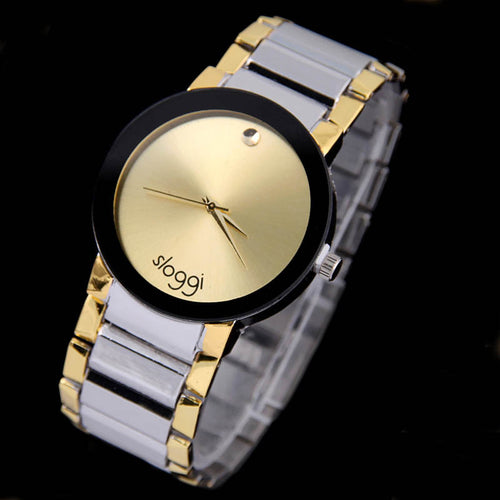 Men Watches Band Stainless Steel Sport Quartz Analog Dial Wrist Watch EF8