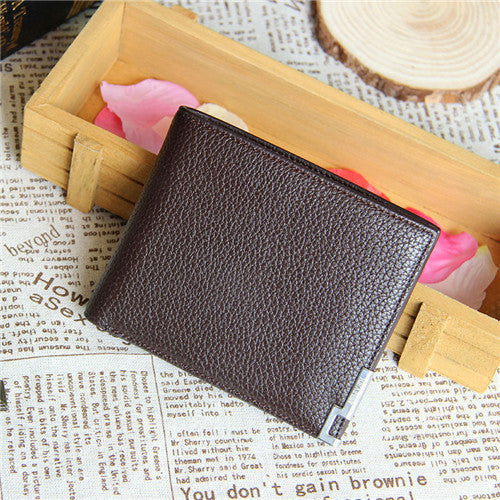 Men's Boy's Classic Simple Bifold Leather Wallet Pockets Credit/ID Cards Holder Money Purse Shipping EF8