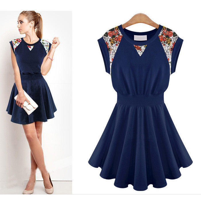 Dress SexyWomens Girl Floral Ruffle Women Casual Sleeveless Evening Party Prom Mini Dress Plus Size EF8
