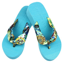 Korean Womens Casual Beach Slippers Wedge Platform Thong Flip Flops Sandals Shoes EF8