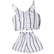 Sexy Backless Short Rompers Womens Jumpsuit Casual Chiffon Overalls For Women Playsuit White Women Striped Jumpsuit EF8