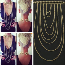 Sexy Body Chain Women Necklaces   Pendants Tassel Alloy Punk Long Necklace Designer Jewelry EF8