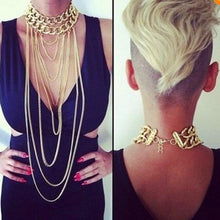 Sexy Body Chain Women Necklaces   Pendants Tassel Alloy Punk Long Necklace Designer Jewelry EF8