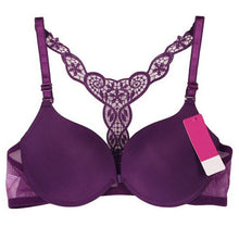 Sexy Bra For Women Front Closure Floral Lace Racer Back Padded Push Up Bra Seamless Sutian Y-line Straps Women Underwear EF8