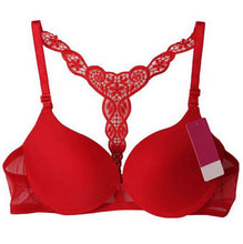 Sexy Bra For Women Front Closure Floral Lace Racer Back Padded Push Up Bra Seamless Sutian Y-line Straps Women Underwear EF8