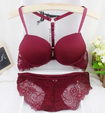 Sexy Bra Sets for Women Girls Sexy Y-line Straps Bra Set Front Closure Bra   Hollow Out Panties Intimates Lace EF8