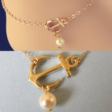 Sexy Imitation Pearl Anchor Gold Silver Ankle Chain Anklets Bracelet Charm Anklet for Women Vintage Foot Jewelry EF8