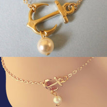 Sexy Imitation Pearl Anchor Gold Silver Ankle Chain Anklets Bracelet Charm Anklet for Women Vintage Foot Jewelry EF8