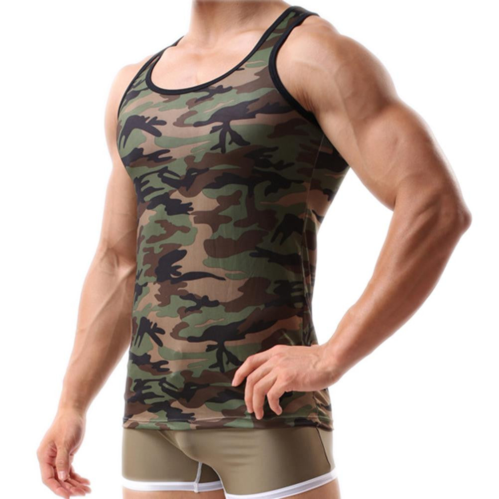 Shark Singlets Mens Tank Tops Military Style Camouflage Men Vest Sexy Camouflage Men's Gymshark Clothing EF8