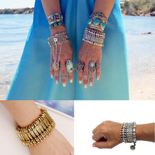 Silver Gypsy Statement Boho Coachella Festival Turkish Jewelry Sinaya Tribal Ethnic Jewelry s Bohemian Antalya Coin Bracelet EF8