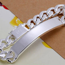 Silver Plated Gift Jewelry Bracelet 10cm Trendy Men Male Bangle Bracelet EF8