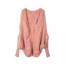 6 Colors Coarse Wool Cardigans Women  Full Batwing Sleeve Sweaters Casual Women Clothing EF8