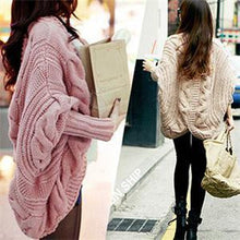 6 Colors Coarse Wool Cardigans Women  Full Batwing Sleeve Sweaters Casual Women Clothing EF8