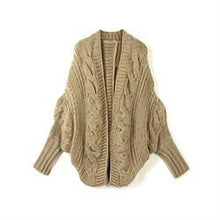 6 Colors Coarse Wool Cardigans Women  Full Batwing Sleeve Sweaters Casual Women Clothing EF8
