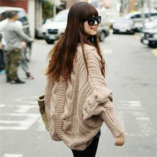 6 Colors Coarse Wool Cardigans Women  Full Batwing Sleeve Sweaters Casual Women Clothing EF8