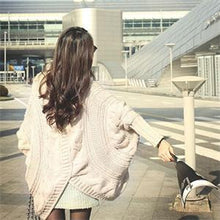 6 Colors Coarse Wool Cardigans Women  Full Batwing Sleeve Sweaters Casual Women Clothing EF8