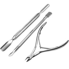 Steel Nail Cuticle Spoon Pusher Remover Cutter Nipper Clipper SetNail Art Image Stamp Stamping PlatesStamping Stamp Tools EF8